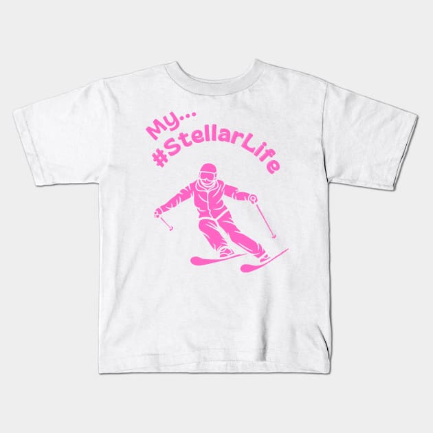 My #StellarLife Alpine Skier Kids T-Shirt by briannsheadesigns@gmail.com